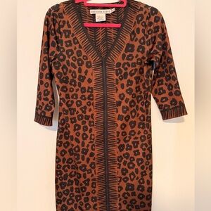 Gretchen Scott Designs- Wildcat Brown and Black Leopard Print Dress